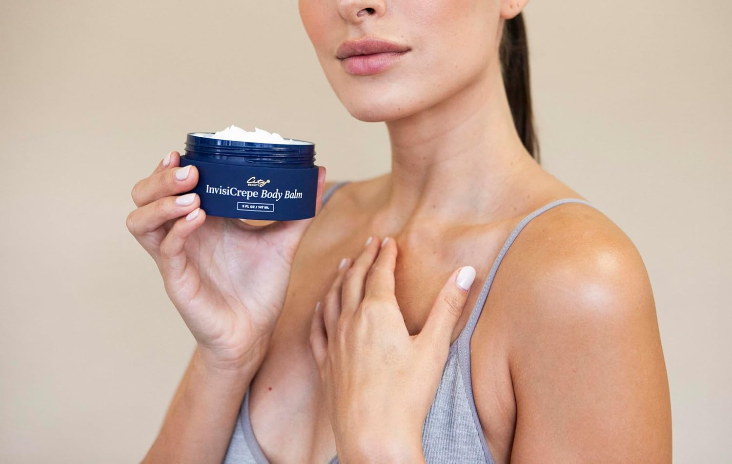 City Beauty Invisicrepe Body Balm - Skin Firming & Tightening Lotion For A Smoother, Firmer Look | Anti-Aging Firming Body Cream : Beauty & Personal Care