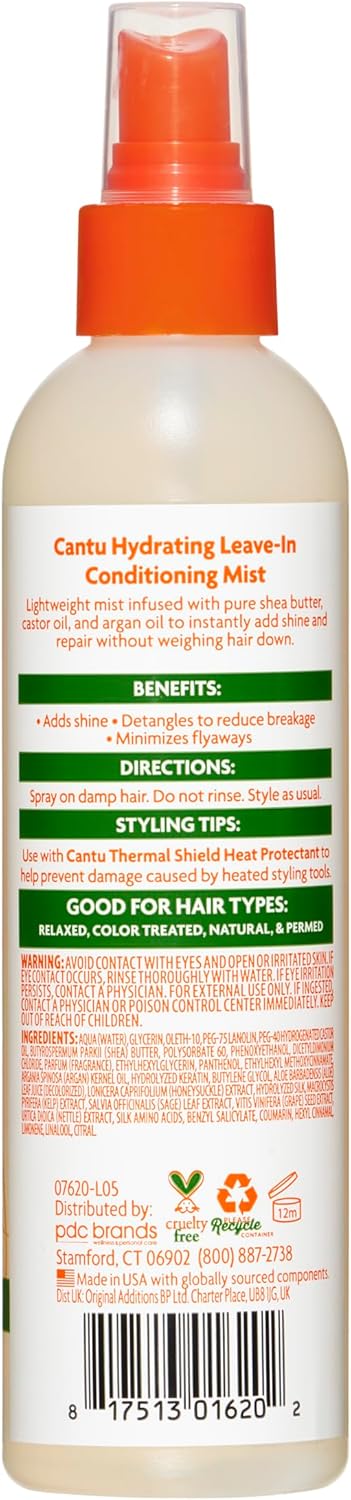 Cantu Hydrating Leave-In Conditioning Mist 237Ml (Pack Of 2)