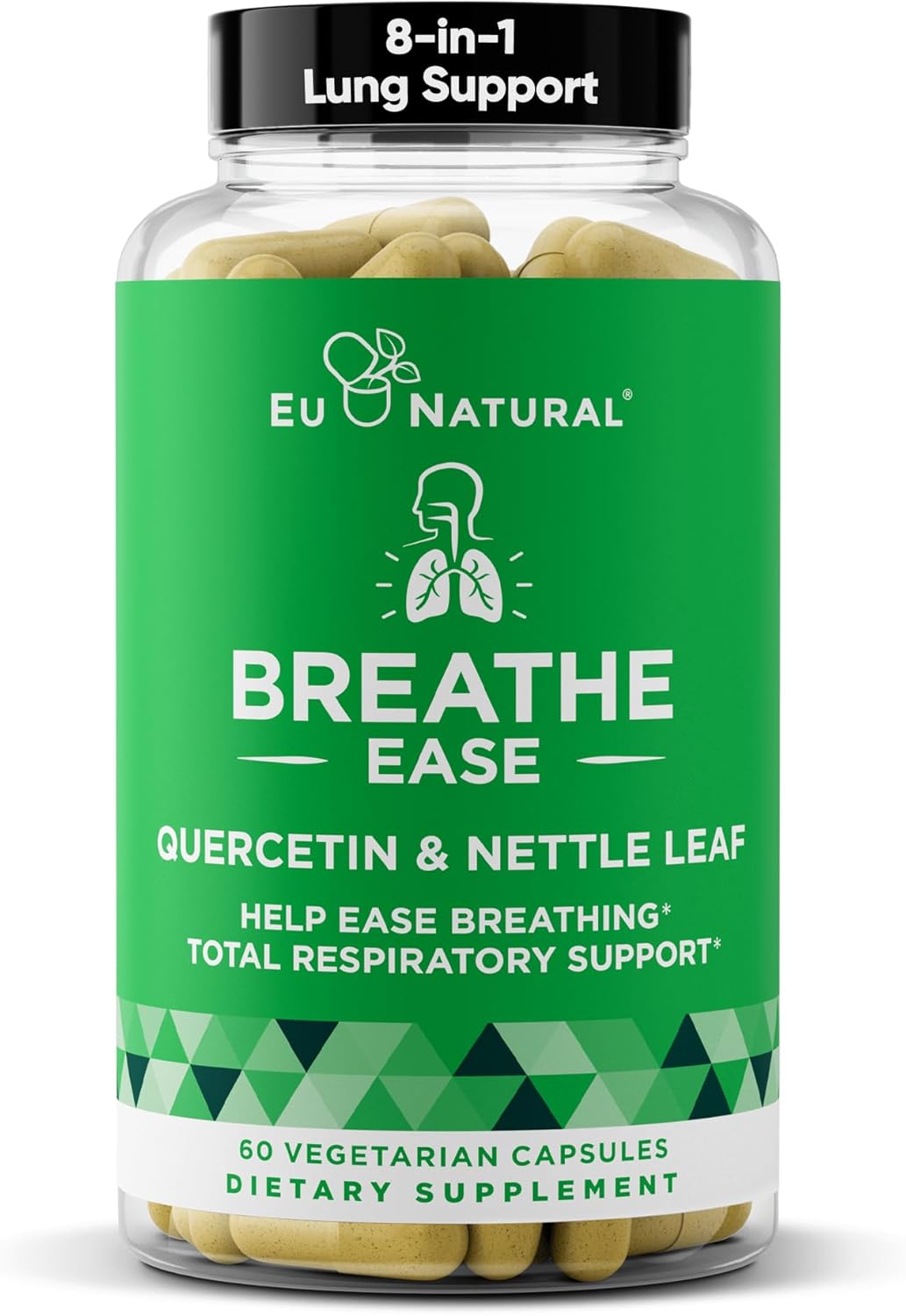 Breathe Inhaler Support Supplement – Sinus, Lungs, Open & Clear Airways – Seasonal Nasal Health, Bronchial Wellness, Healthy Chest – Quercetin, Vitamin D, Bromelain Pills – 60 Vegetarian Soft Capsules