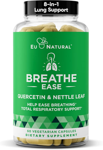 Breathe Inhaler Support Supplement – Sinus, Lungs, Open & Clear Airways – Seasonal Nasal Health, Bronchial Wellness, Healthy Chest – Quercetin, Vitamin D, Bromelain Pills – 60 Vegetarian Soft Capsules