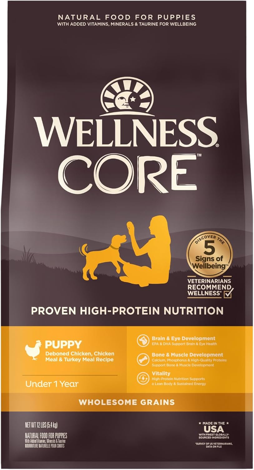 Wellness Core Wholesome Grains Puppy Recipe, 12 Pound Bag