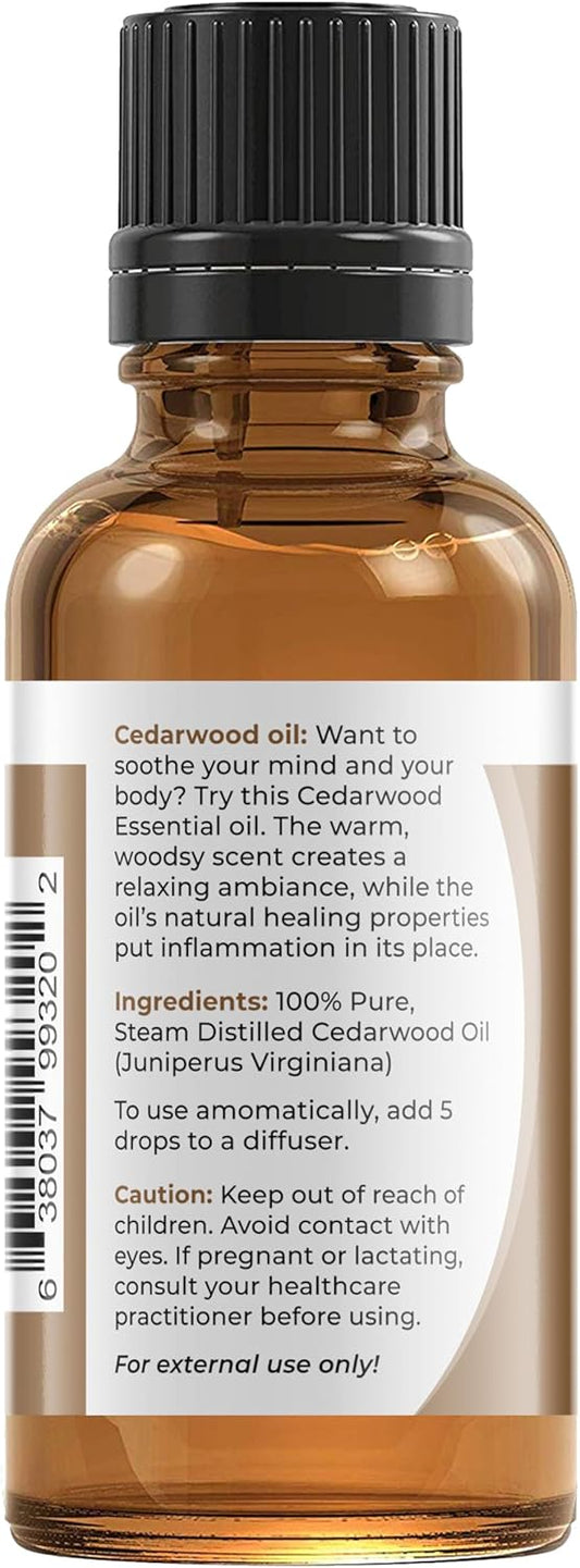 Viva Doria 100% Pure Cedarwood Essential Oil, Therapeutic Grade, Virginia Cedarwood Oil, 30 Ml (1 Fluid Ounce)