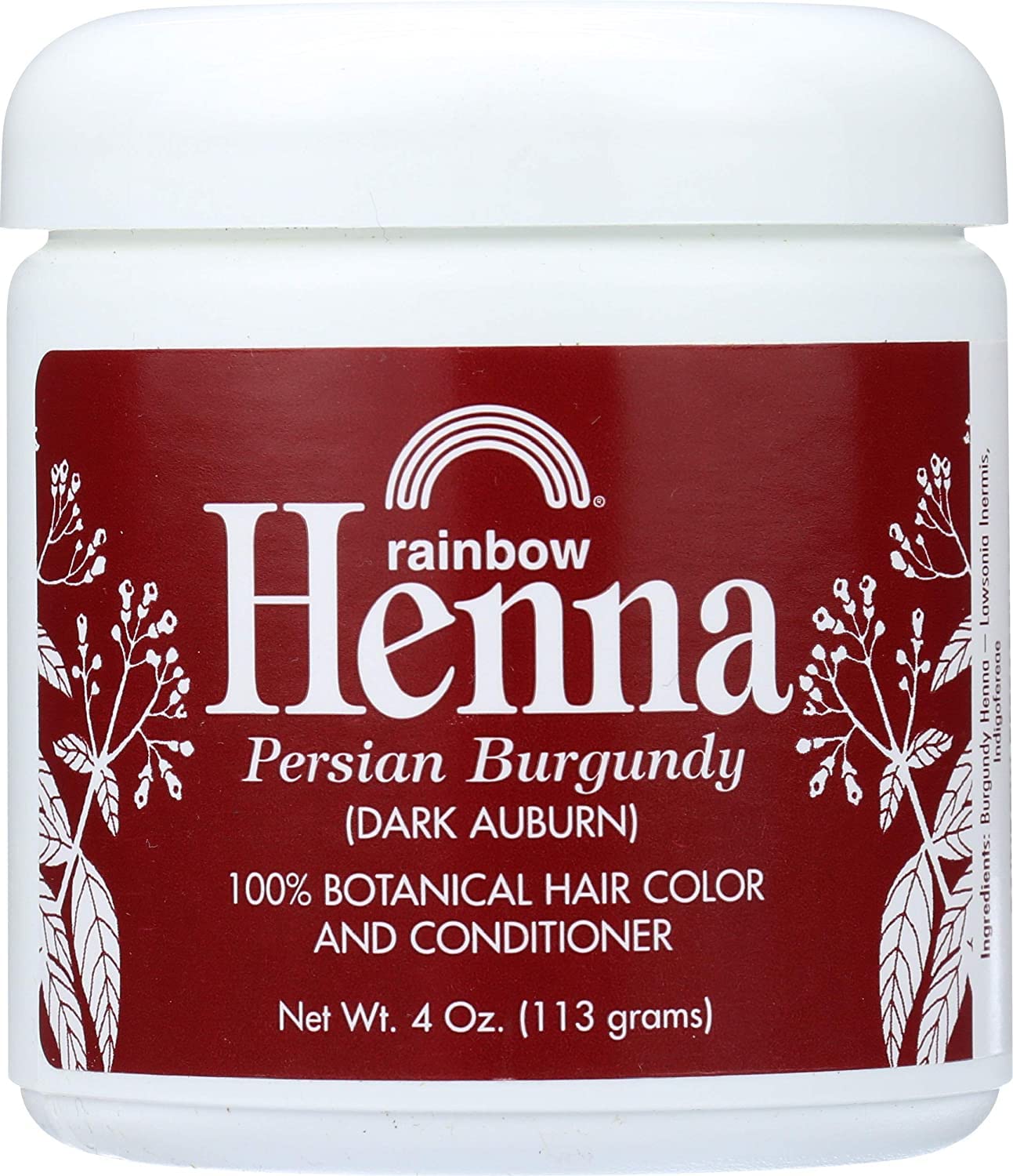 Rainbow Research - Henna Persian Burgundy Dark Auburn Hair Color - 4 Oz, 4 Pack (Image May Vary)4