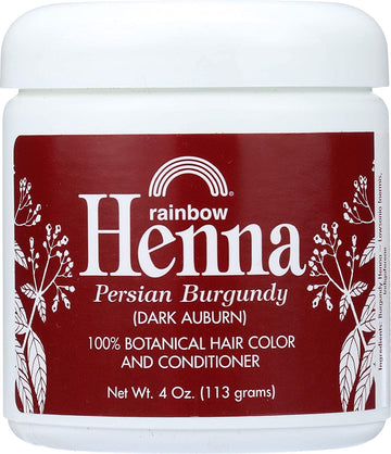 Rainbow Research - Henna Persian Burgundy Dark Auburn Hair Color - 4 Oz, 4 Pack (Image May Vary)4
