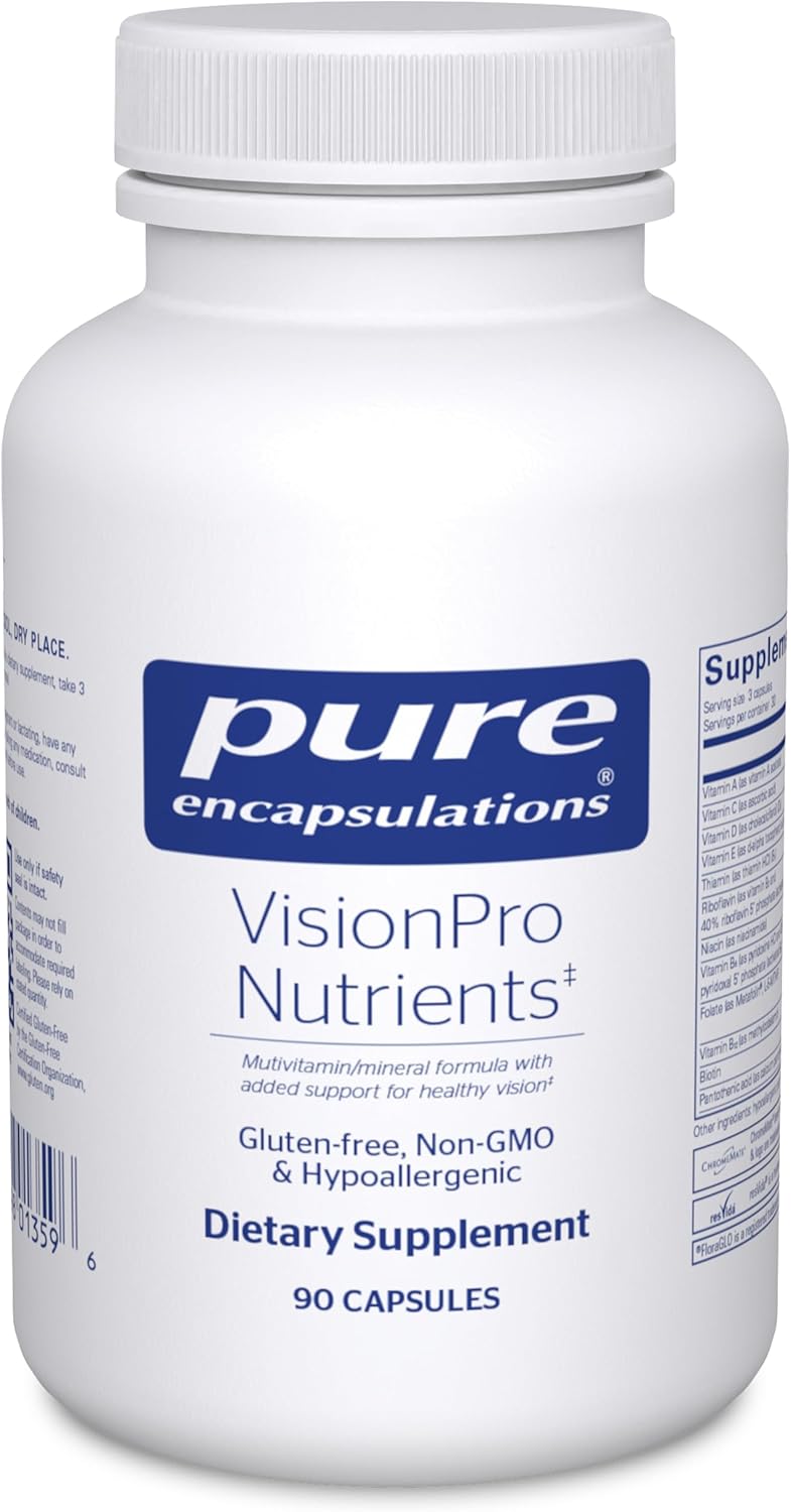 Pure Encapsulations Visionpro Nutrients | Hypoallergenic Multivitamin/Mineral Complex For Maintaining Healthy Vision | 90 Capsules