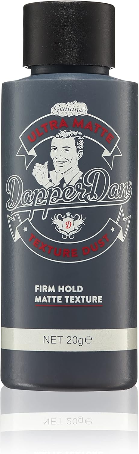Dapper Dan Ultra Matte Texture Dust, Hair Volumising Texture Powder For Men, Adds Volume And Texture, High Hold Hair Styling Powder, Citrus Cologne Scent, 1 X 20G