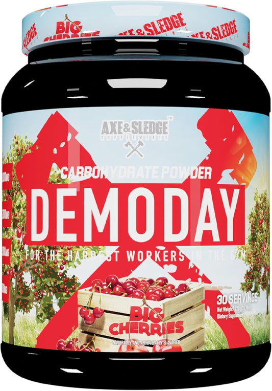 Axe & Sledge Supplements Demo Day Intra-Workout Carbohydrate Powder With Cluster Dextrin, Carb10, Hydromax, & Palatinose, Enhances Performance And Pumps, 30 Servings (Big Cherries)