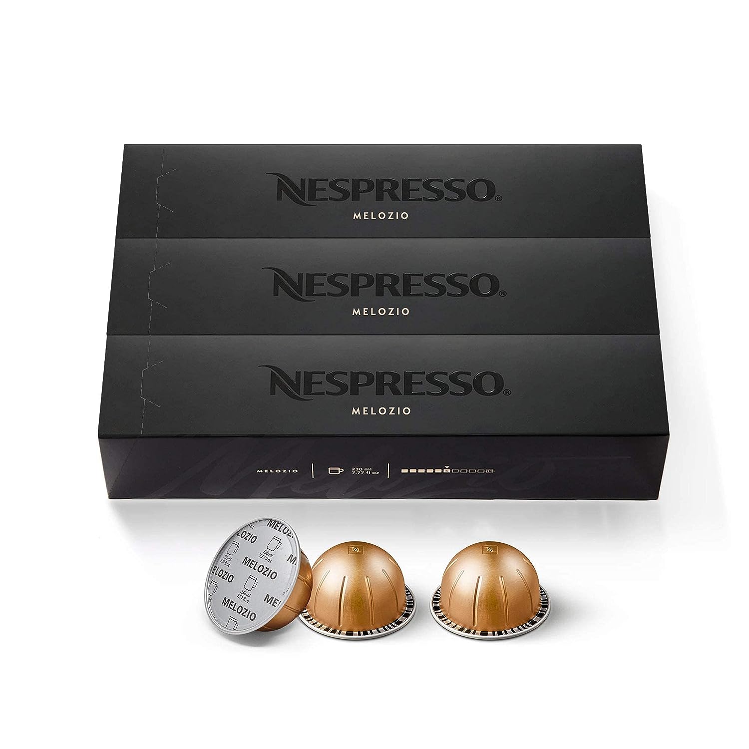 Nespresso Capsules Vertuo, Melozio, Medium Roast Coffee, 30-Count Coffee Pods, Brews 7.8Oz