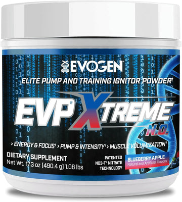 Evogen Evp Xtreme No - Pre Workout Powder For Men & Women | Sugar Free Preworkout With Beta Alanine, Creatine, And Caffeine For Energy & Pump | Blueberry Apple | 40 Servings