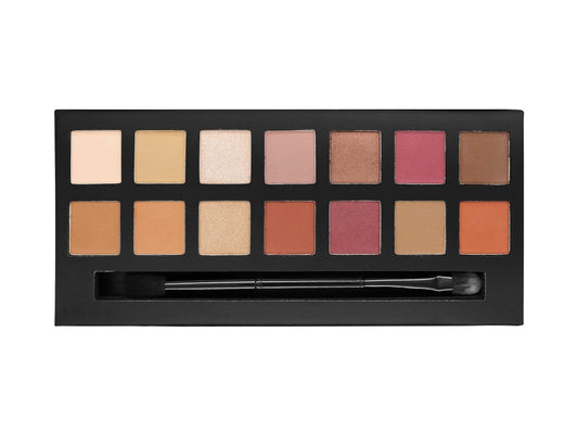 W7 Delicious Eyeshadow Palette - 14 Natural, Berry Toned Colors - Flawless Long-Lasting Makeup