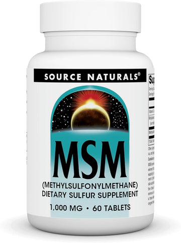 Source Naturals Msm (Methylsulfonylmethane), A Dietary Sulfer Supplement, 1,000 Mg - 60 Tablets