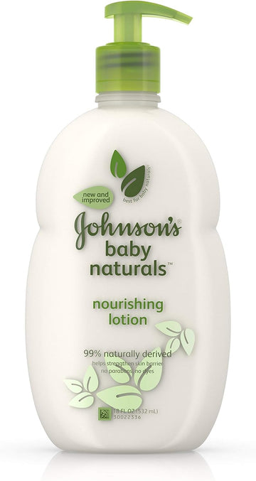 Johnson's Natural Baby Lotion for Newborn Skin, 18 Fl. Oz