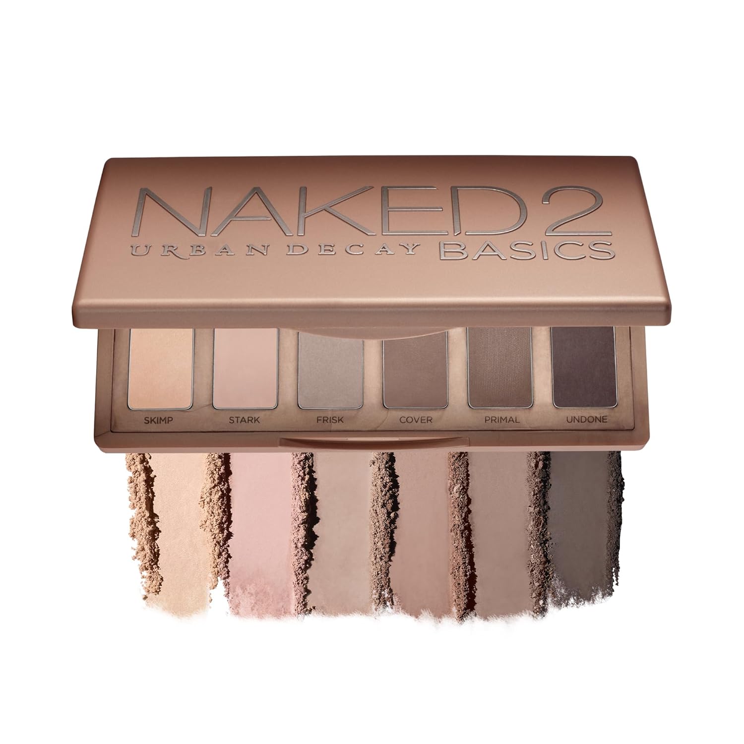 Urban Decay Naked 2 Basics Mini Eyeshadow Palette - 6 Matte Nude Shadows, Multi-Use Powder For Eye, Contour, Or Brows, Ultra-Blendable Cool-Tone Neutrals, Long-Lasting Wear, Travel Makeup With Mirror