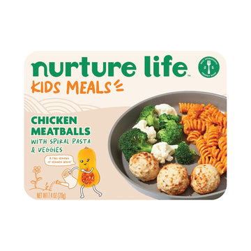 Nurture Life Kids Meals, Chicken Meatballs, Healthy Toddler & Kid Food, Freshly Cooked, Made To Order, Ships In Refrigerated Box, Nutritious Toddler Meals, Ready To Eat School Lunch, Organic Focus