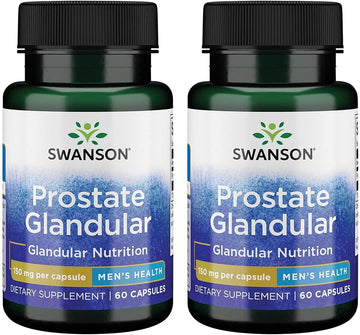 Swanson Raw Prostate Glandular 150 Milligrams 60 Capsules (2 Pack)