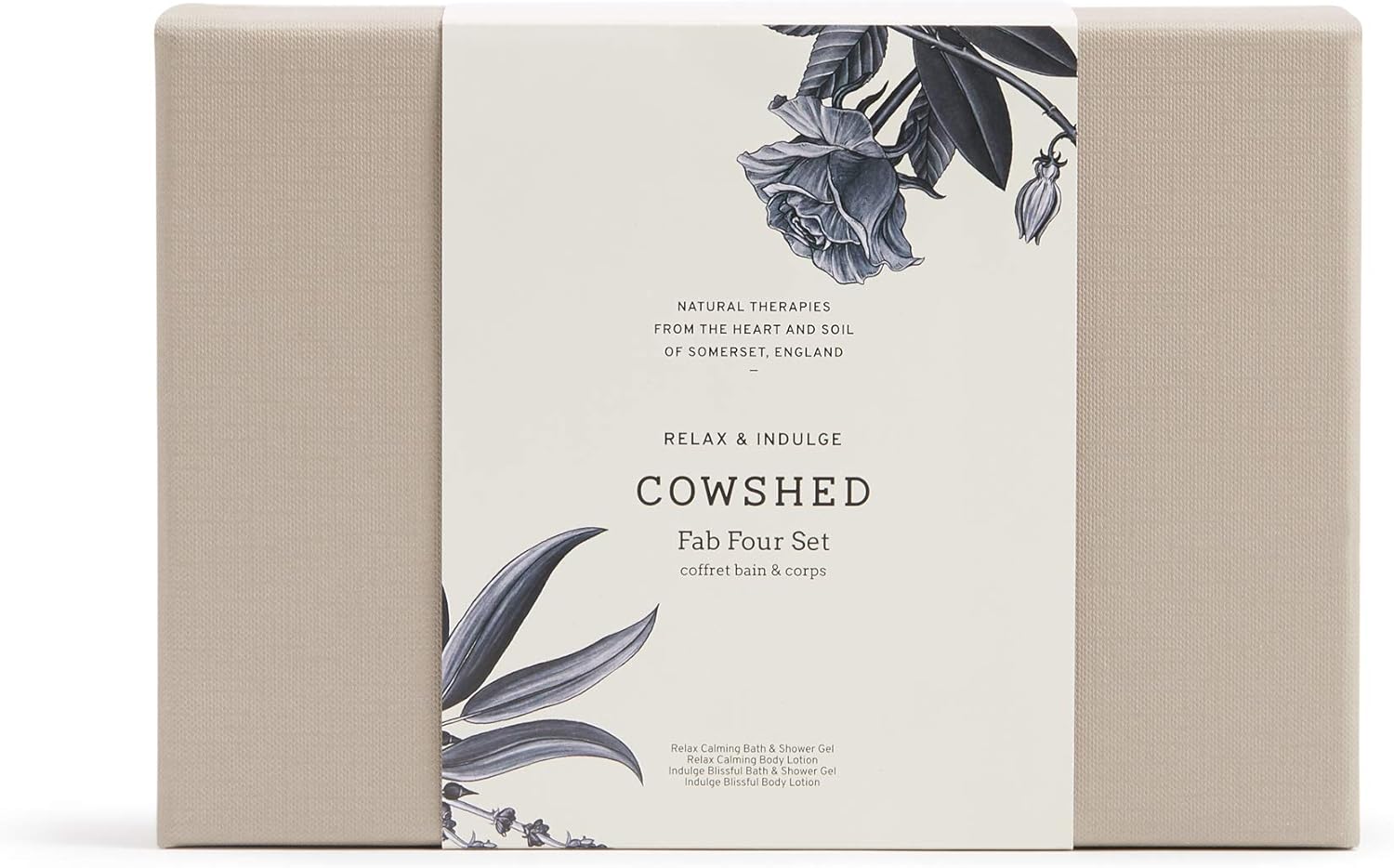 Cowshed FAB Four Set - 4 x 100 ml - Luxury Gift Sets for Women - Calming Bath & Shower Gel - Calming Body Lotion - Blissful Bath & Shower Gel - Blissful Body Lotion - Travel-Friendly Set : Amazon.co.uk: Beauty