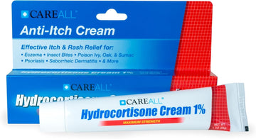 Careall Hydrocortisone 1%, 1Oz Tube, Maximum Strength Anti-Itch Cream, Relief From Itching And Redness From Bug Bites, Eczema, Psoriasis, Poison Ivy, Oak And Sumac. (Pack Of 1)