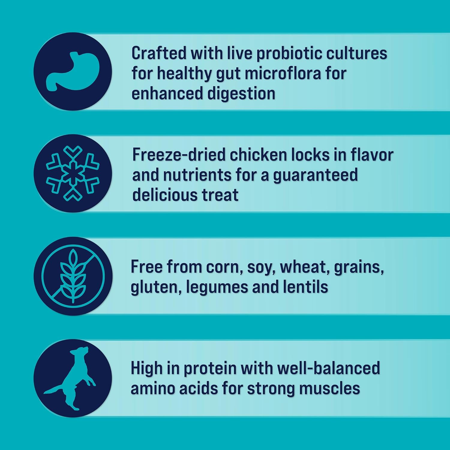 Stewart Freeze Dried Dog Treats, Healthy Gut Chicken & Vegetable, Gut Health Probiotics, Grain Free, 8 Ounce Resealable Pouch, Made in USA : Pet Supplies