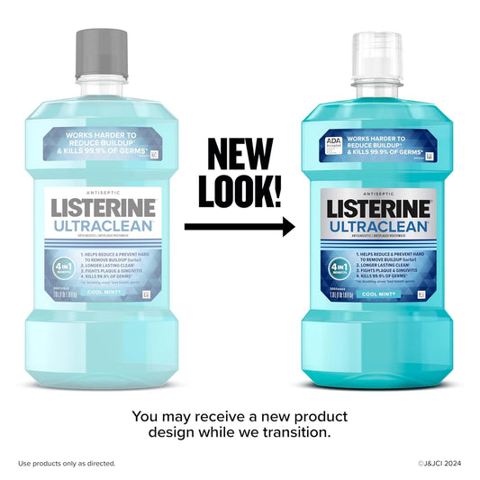 Listerine Ultraclean Cool Mint Antiseptic Mouthwash, 16.9 Fluid Ounce
