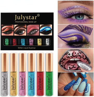 Julystar Eyeliner Colored Pearlescent Brightening Waterproof And Oil-Proof Eyeliner Without Smudge, Sweat And Makeup