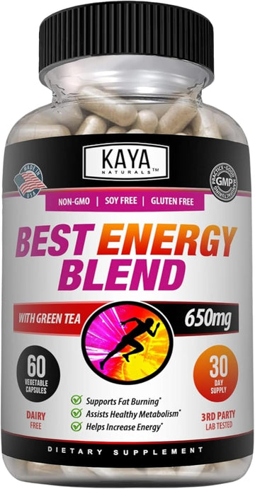 Kaya Naturals Best Energy Blend -Energy Support, Boost Metabolism, Weight Management 60 Count
