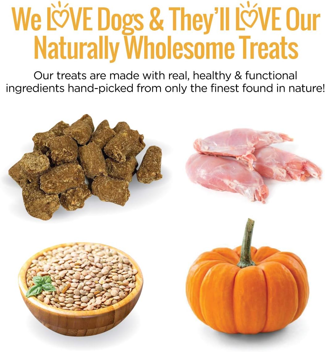 Smart Cookie All Natural Dog Treats - Rabbit & Pumpkin - Training Treats for Dogs & Puppies with Allergies, Sensitive Stomachs - Soft Dog Treats, Grain Free, Chewy, Human-Grade, Made in USA - 5oz Bag : Pet Supplies