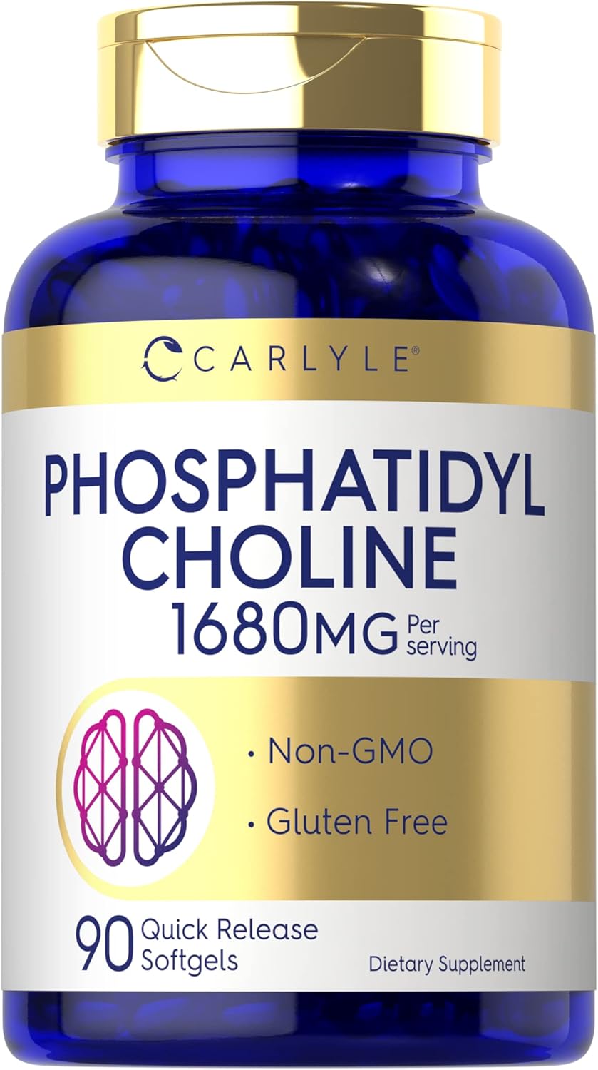 Carlyle Phosphatidyl Choline | 1,680Mg | 90 Quick Release Softgels | Non-Gmo & Gluten Free Supplement