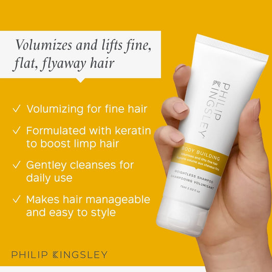 Philip Kingsley | Smooth & Shiny Haircare Travel Set | Includes Re Moisturizing Shampoo And Conditioner And Elasticizer | Hydrates Coarse, Wavy And Frizzy Hair | Hair Travel Essentials | 3 X 75Ml