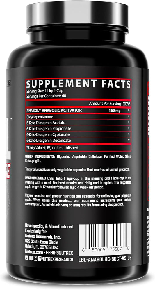 Nutrex Research Anabol Hardcore & Vitadapt Complete Sports Multivitamin With Ksm-66 Ashwagandha
