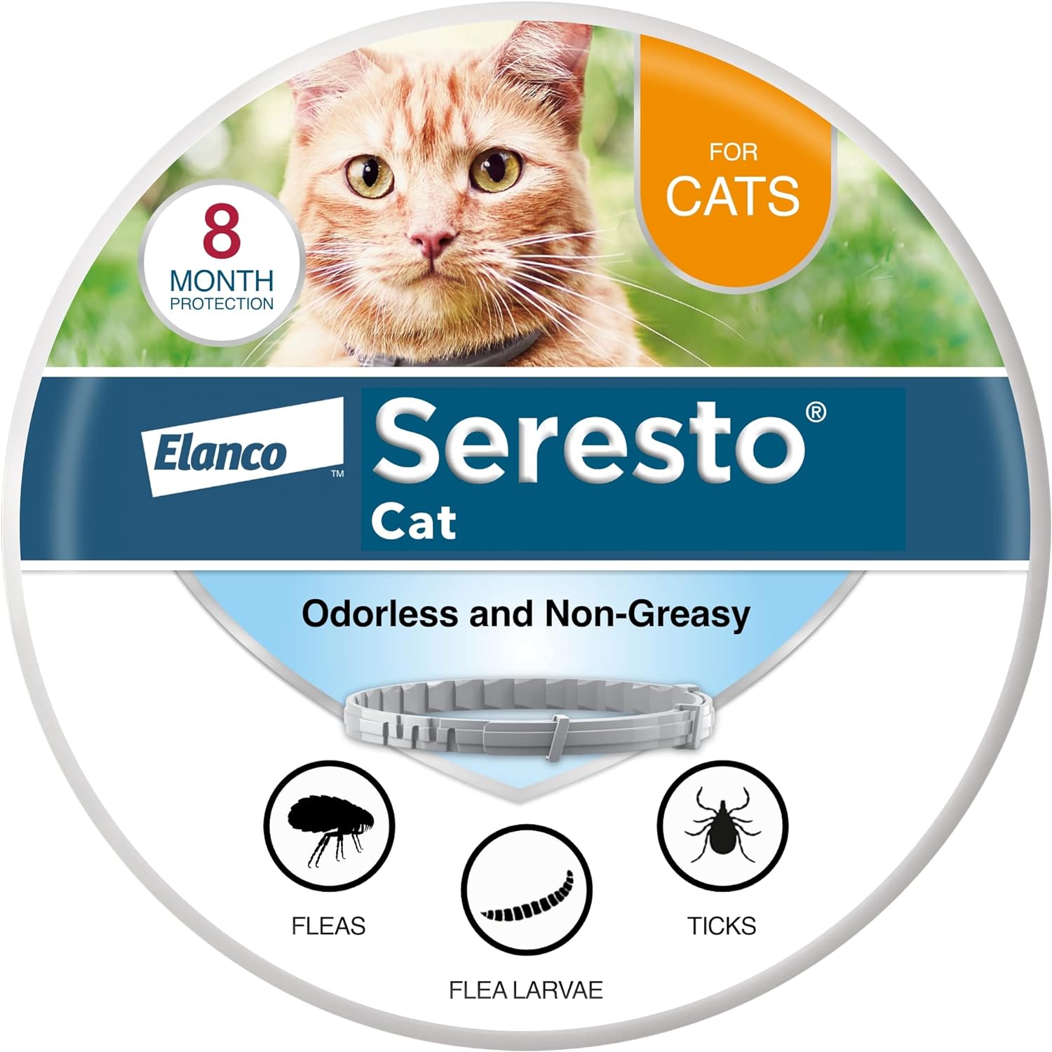 Seresto Cat Vet-Recommended Flea & Tick Treatment & Prevention Collar For Cats | 8 Months Protection