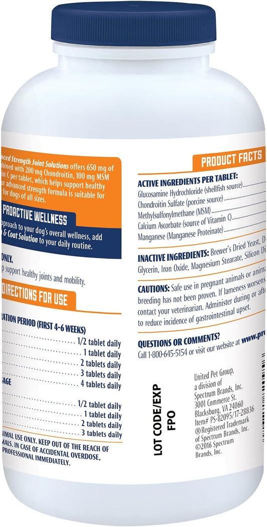 Prosense Advanced Strength For Dogs Glucosamine Chew Tablets 120 Ct