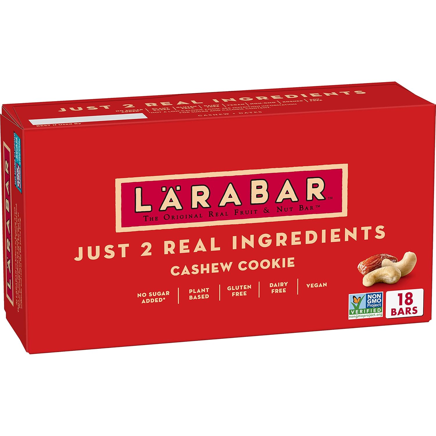 Larabar Cashew Cookie, Gluten Free Vegan Fruit & Nut Bars, 1.7 Oz, 18 Ct