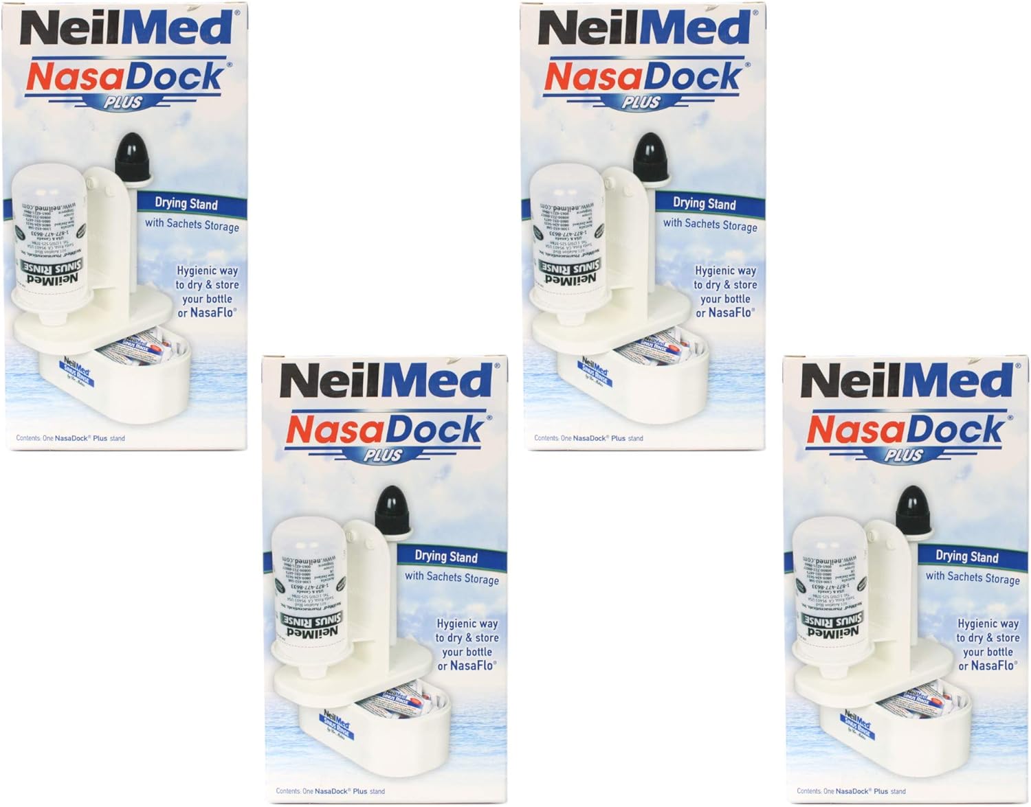 Neilmed Sinus Rinse Nasadock Plus Dry Dock Stand 1 Each (Value Pack Of 4)