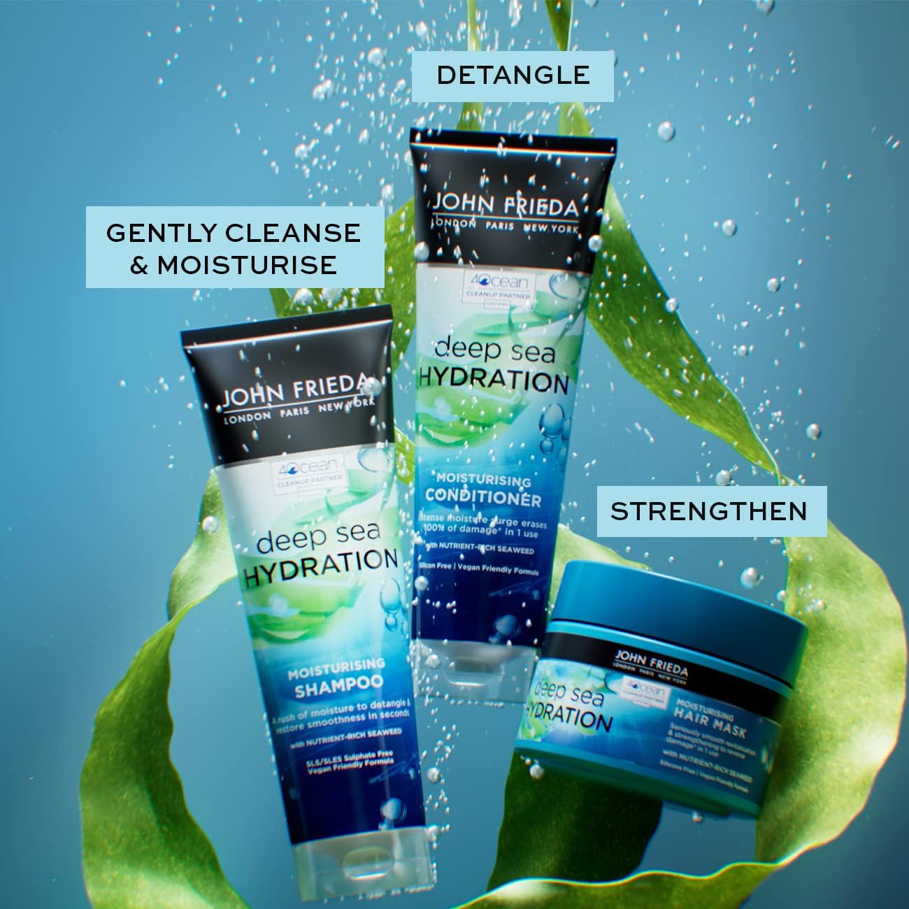 John Frieda Deep Sea Hydration Shampoo Moisturising Shampoo for Colour-Treated, Dry, Damaged Hair, 250ml : Amazon.co.uk: Beauty