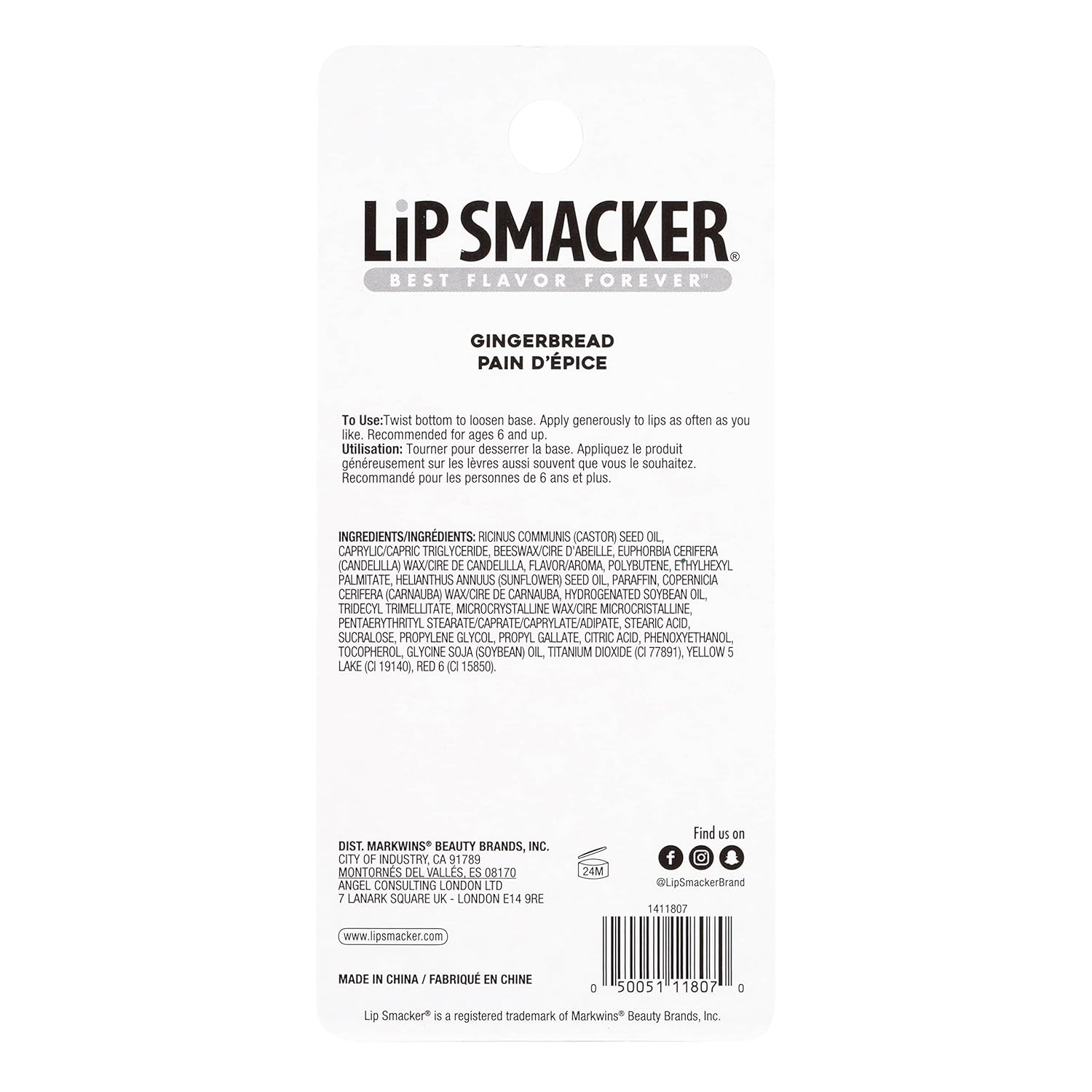 Lip Smacker Holiday Christmas Flavored Lip Balm Frappe Gingerbread Stocking Stuffer Gift For Kids : Beauty & Personal Care