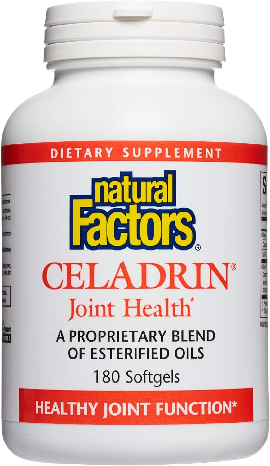 Natural Factors, Celadrin Joint Health, Promotes Flexibility, Mobility and Joint Function, 180 Softgels : Health & Household