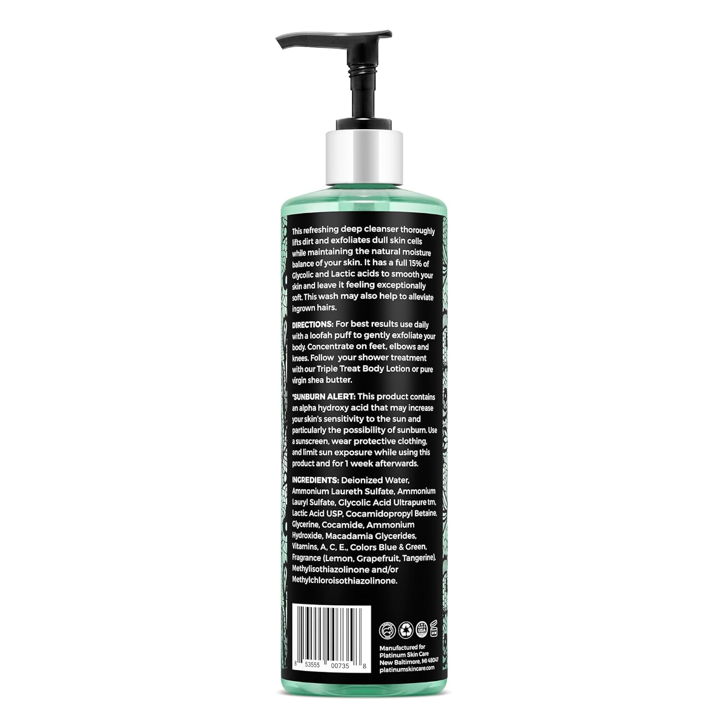 Glycolic & Lactic Bodywash 16Oz. : Beauty & Personal Care