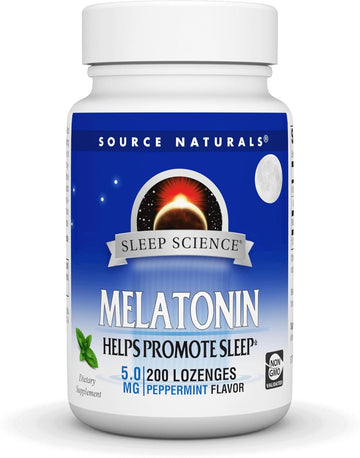 Source Naturals Melatonin 5 Mg - 200 Peppermint Flavored Lozenges