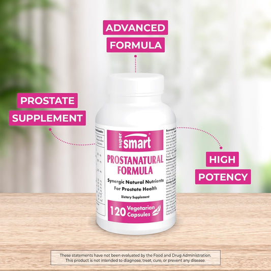 Supersmart - Prostanatural Formula (Advanced Formula) - With Saw Palmetto, Nettle Root, Beta-Sitosterol - Prostate Supplement | Non-Gmo & Gluten Free - 120 Vegetarian Capsules