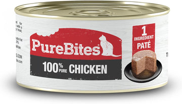 Purebites 100% Pure Chicken Pate Cat Treat | 2.5Oz Can | Only 1 Ingredient | Case Of 12