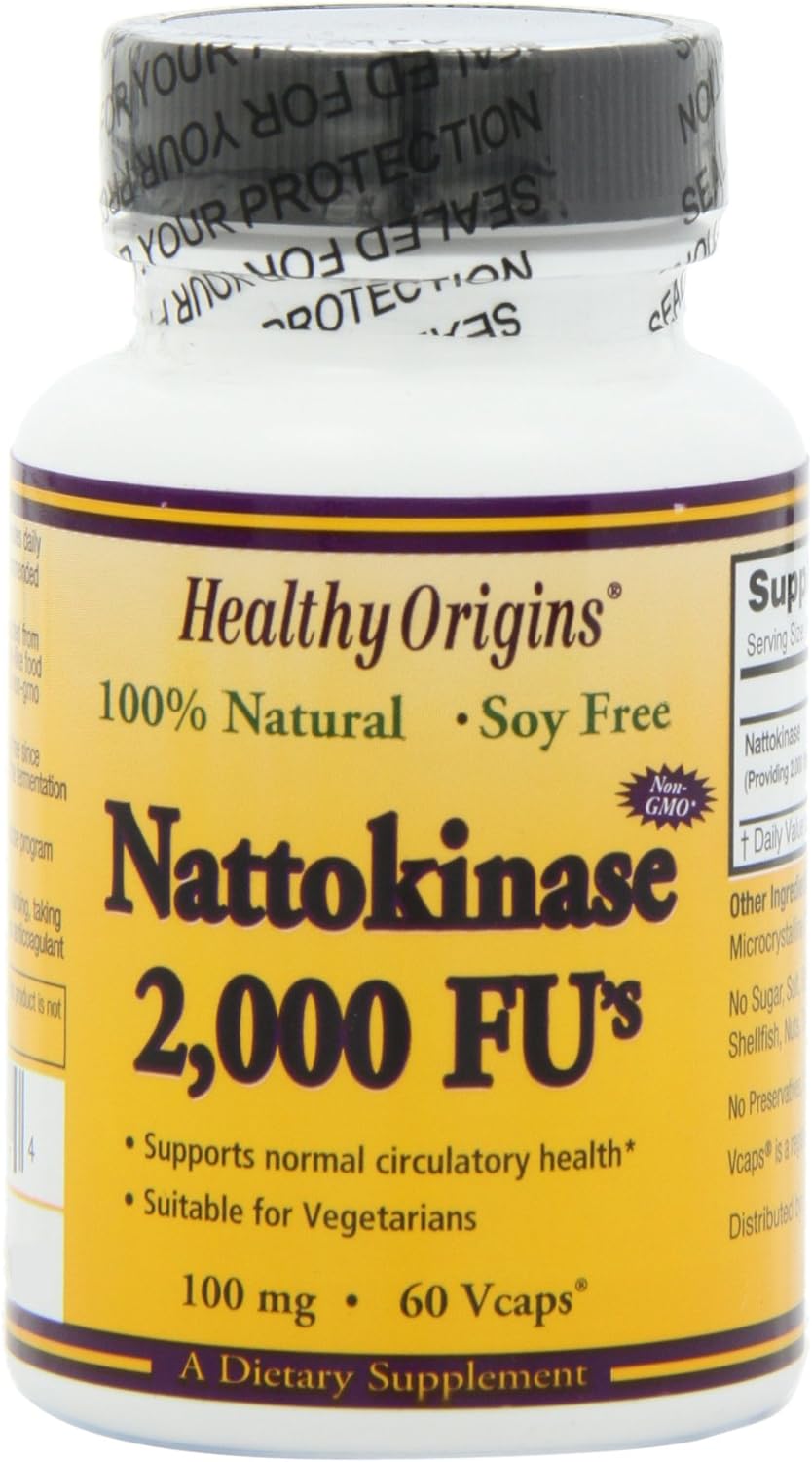 Healthy Origins Nattokinase 2, 000 FU's Multi Vitamins, 100 Mg, 60 Count