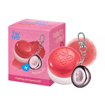 Lip&Cheek Blurry Pudding Pot + Pendant Keyring | Seventeen | Random Colored Keyring | Makeup Blush, Buildable Lightweight, Multi-Use Soft Matte Finish | 5G