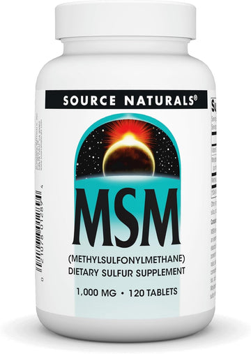 Source Naturals Msm (Methylsulfonylmethane), Dietary Sulfer Supplement, 1000 Mg - 120 Talets