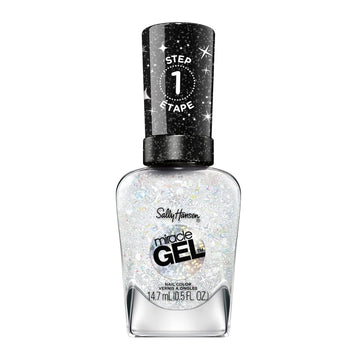 Sally Hansen Miracle Gel™, Merry And Bright Frost Bright, Long Lasting, Gel-Like Formula, No Uv Lamp Needed, Glitter Nail Polish