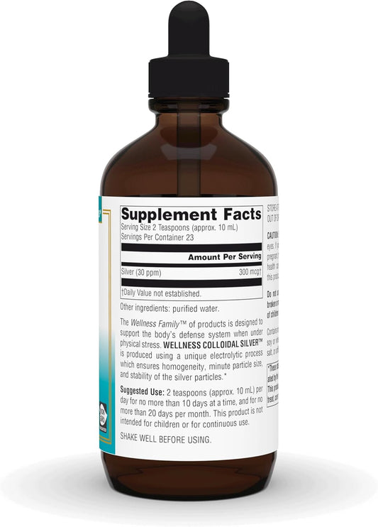 Source Naturals Wellness Colloidal Silver 30 Ppm, Supports Physical Well Being* - 8 Fluid Oz
