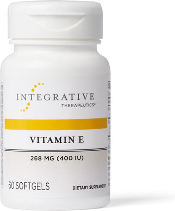 Integrative Therapeutics - Vitamin E - Tocopherol Form Of Vitamin E - Supports Heart Health & Promotes Antioxidant Activity* - 60 Softgels