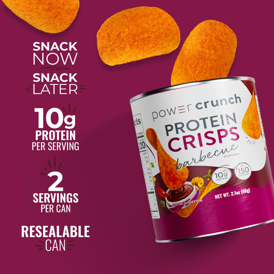 Power Crunch Protein Crisps, A Potato Style Protein Chip, Bbq, 10G Of Protein, 1.05 Ounces Per Serving (Pack Of 6)