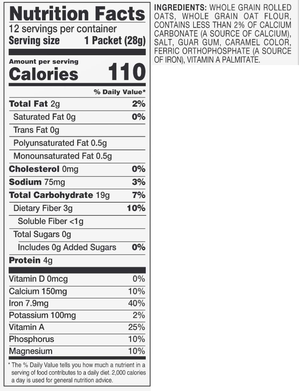 Amazon Brand - Happy Belly Instant Oatmeal, Original, 11.85 ounce (Pack of 1)