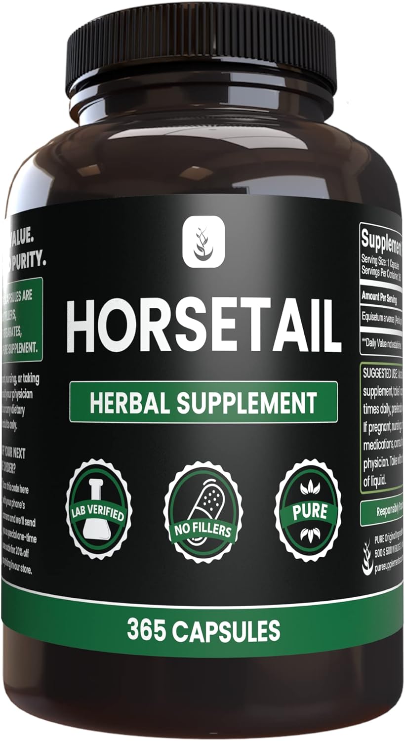 Pure Original Ingredients Horsetail (365 Capsules) No Magnesium Or Rice Fillers, Always Pure, Lab Verified