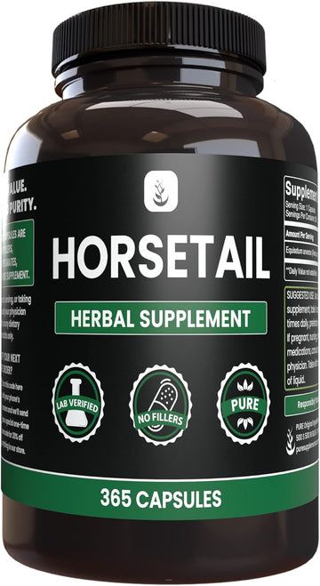 Pure Original Ingredients Horsetail (365 Capsules) No Magnesium Or Rice Fillers, Always Pure, Lab Verified